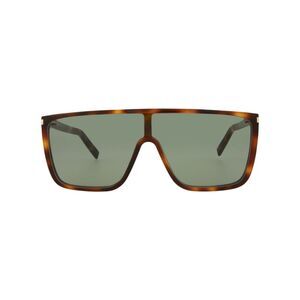 Saint Laurent Shield-Frame Acetate Sunglasses Brown Womens